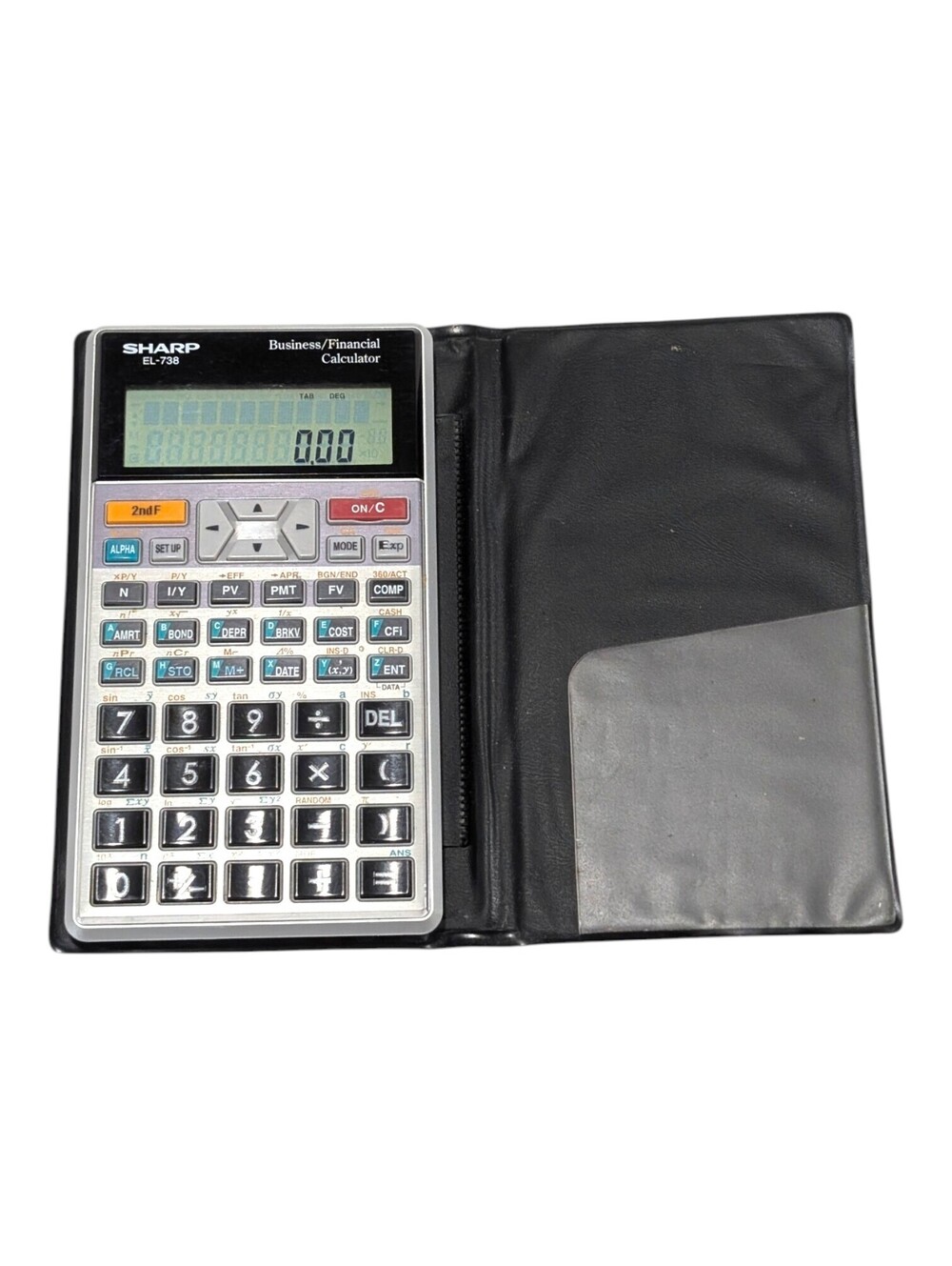 Sharp EL-738 Business Financial Calculator W/ Case Tested Working New Battery